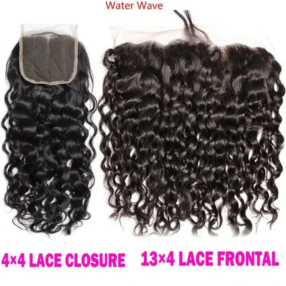 13x4 Lace Frontal Closure Straight Water Wave Kinky Curly
