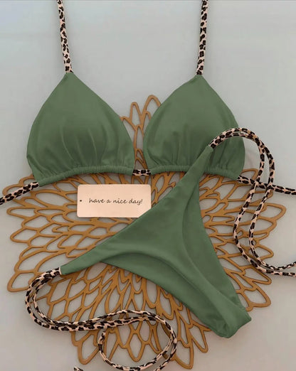 Swimsuit Swimwear Leopard Sexy Bikini Set