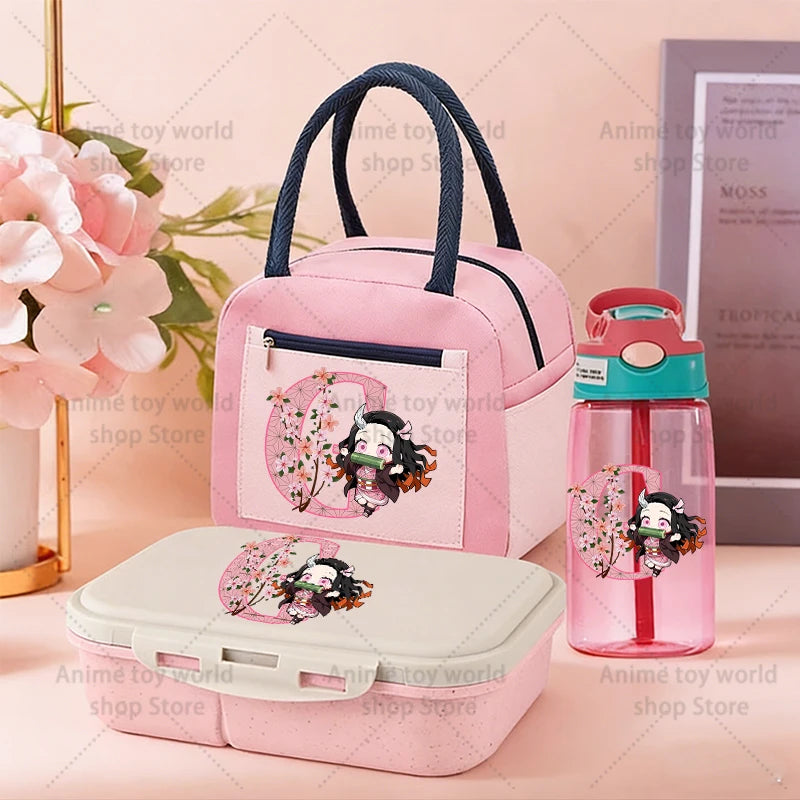 Demon Slayer Bento Box+Lunch Bag+Water Bottle 3pcs Set