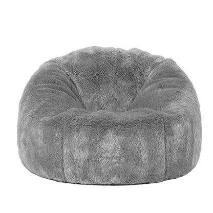 Adults  Children Fluffy Faux Fur Bean Bag Pouf Cover without Filler Beanbag
