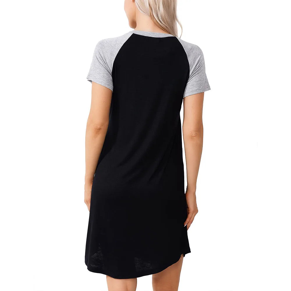 Nursing Gown 3 in 1 Nightgown Maternity Breastfeeding Sleepwear