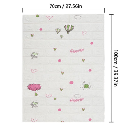 70cm*1m  3D Brick Pattern Wallpaper DIY Waterproof