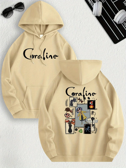 Coraline Inspired Casual Hoodie Pullover