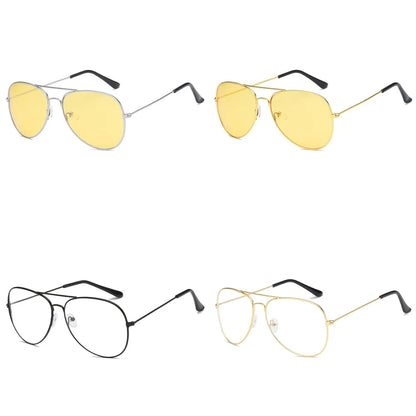 4 Pcs/set Unisex Brand Pilot Sunglasses