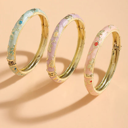 3 Pcs small Flower enamel bracelet