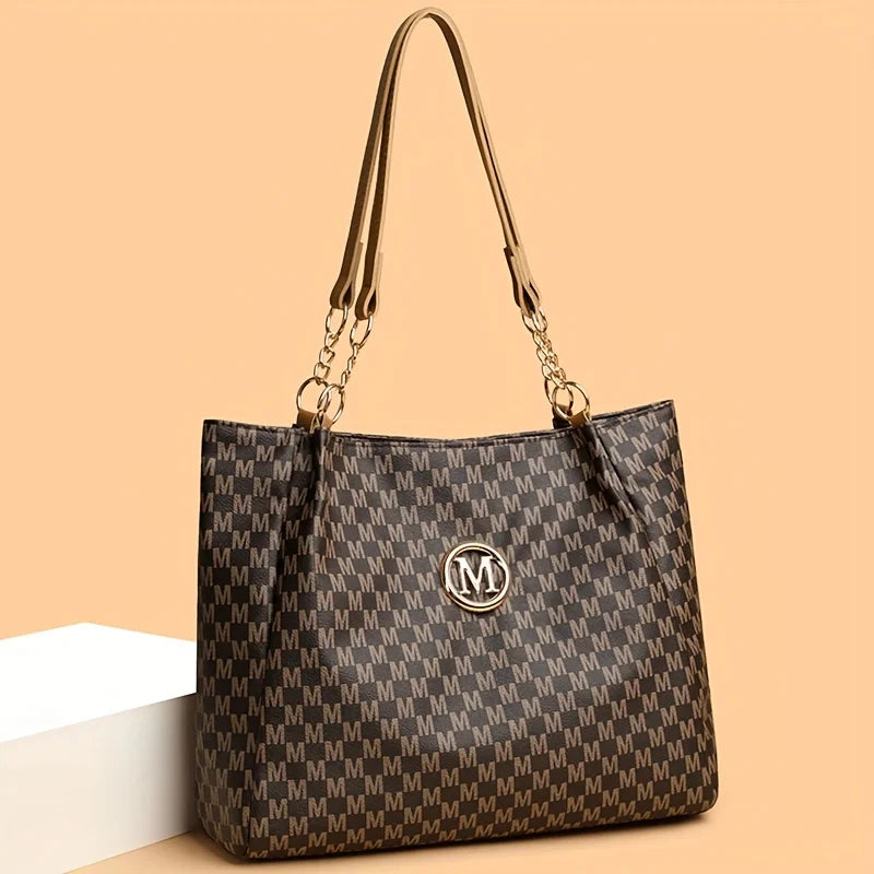 DANA Geometric Leather Letter "M" Bag