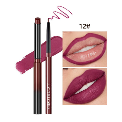 2pcs Lipstick Lipliner Matte Nude Lip Liner Pencil Waterproof Set