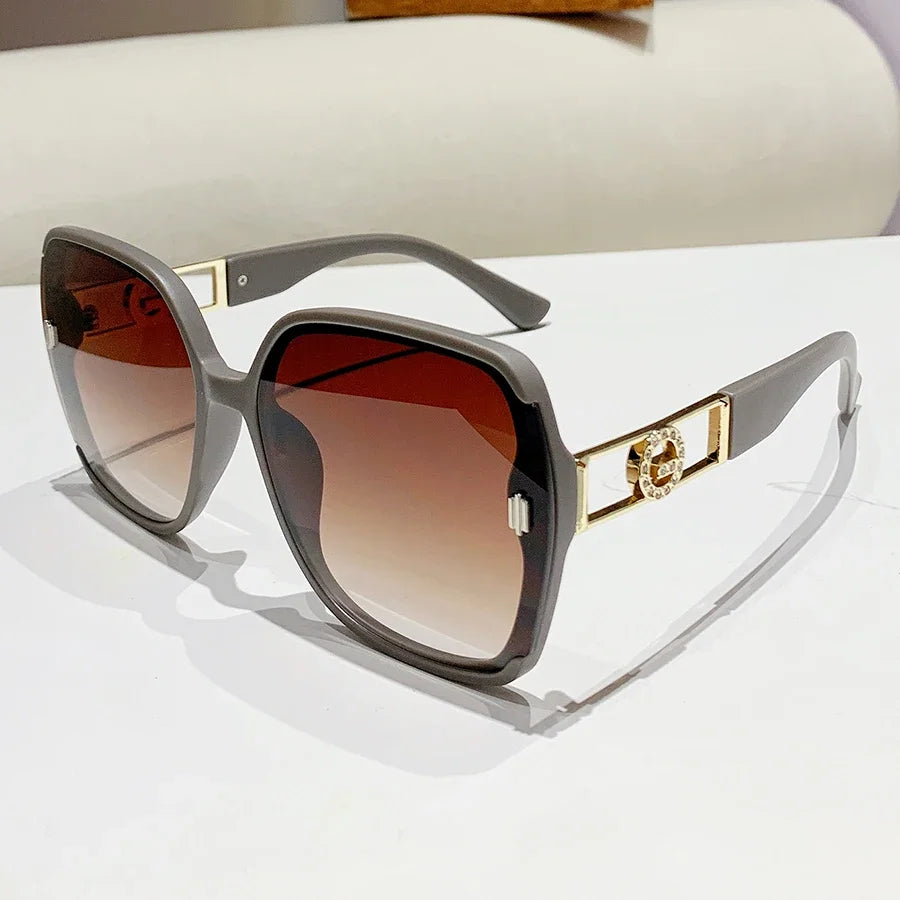 Luxury Diamond Oversized Square Eyeglasses