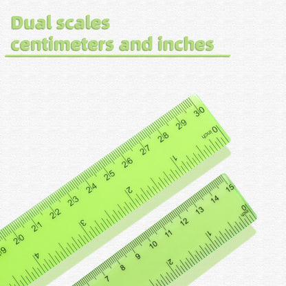 30cm Ruler Measuring and Drawing Kit with Straight Ruler Protractor and Triangle Set