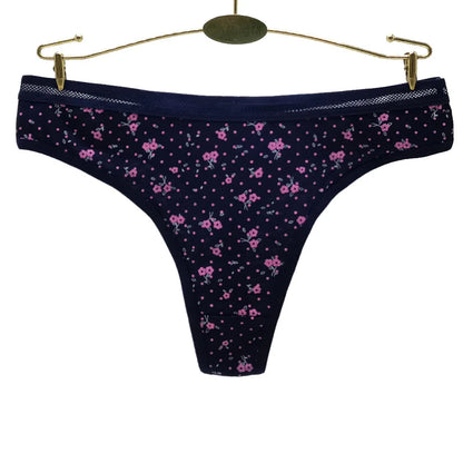Sexy Thong Cotton G Strings Panties Dot Star Underpants 5 pcs/lot