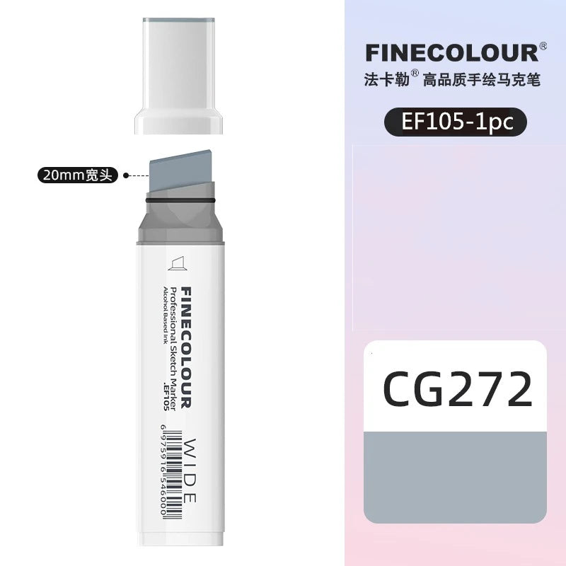 Finecolour 20mm Wide Markers Alcohol Line Sketching Art Markers Pen