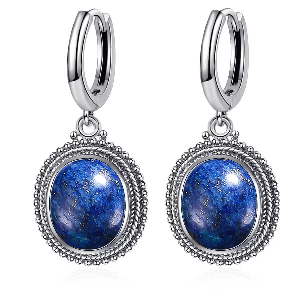 925 Sterling Silver Natural Labradorite Earrings