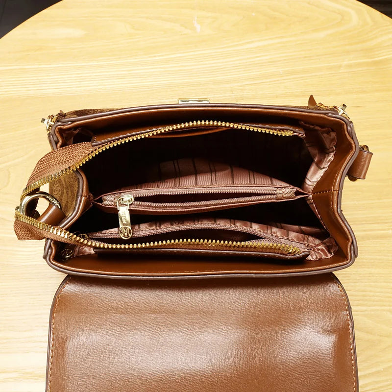 DANA Retro Letter Print Mini Crossbody Bag