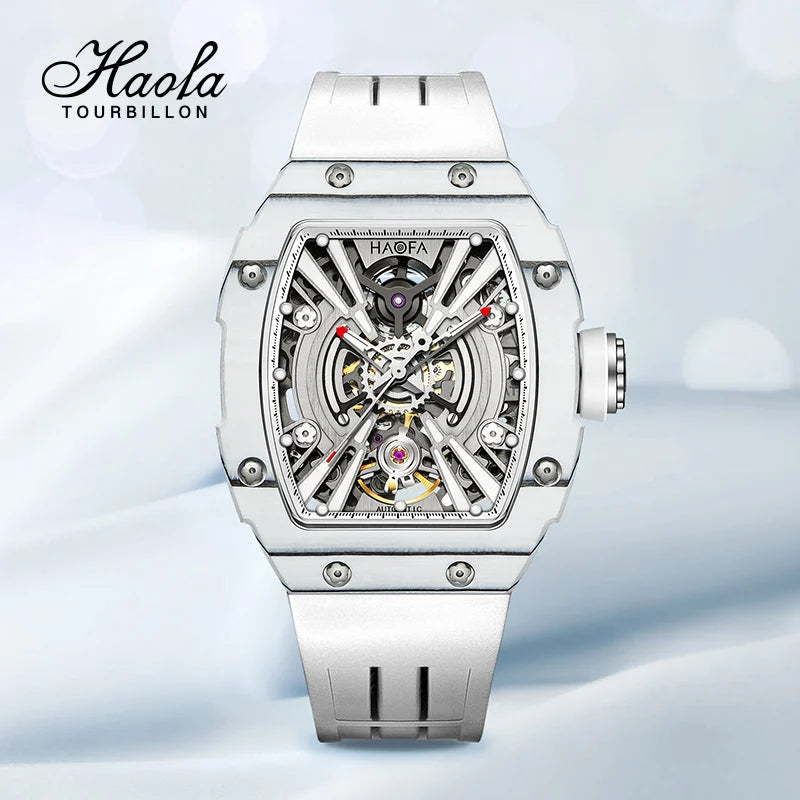 3D Skeleton mechanical Ark series luminous sport carbon fiber case Watch