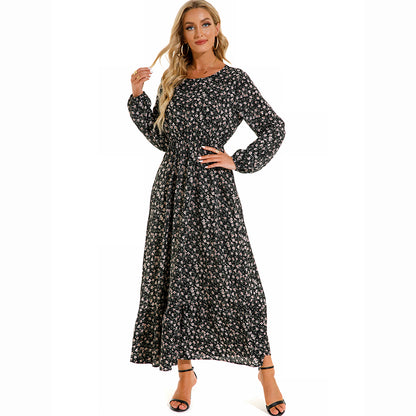 Maxi Bohemian Full Sleeve High Waist Chiffon Long Dress