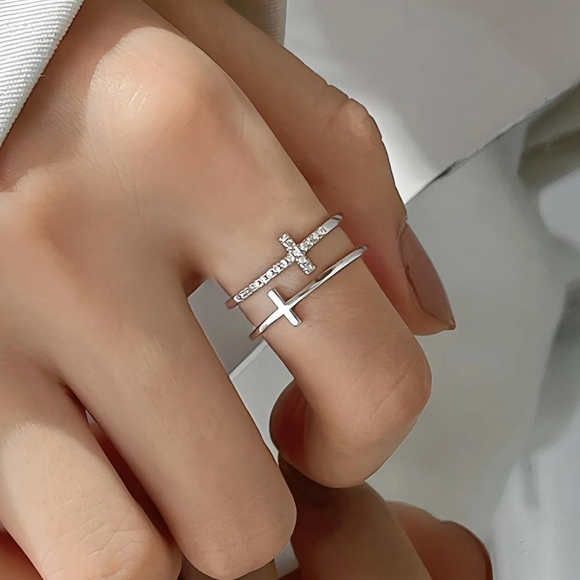 925 Sterling Silver Drip Glaze Butterfly Zircon Rings