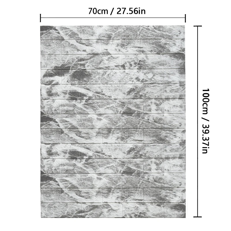 70cm*1m  3D Brick Pattern Wallpaper DIY Waterproof