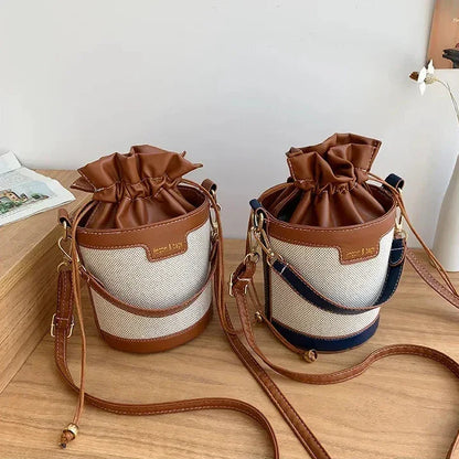 Cylinder PU Leather Crossbody Bag