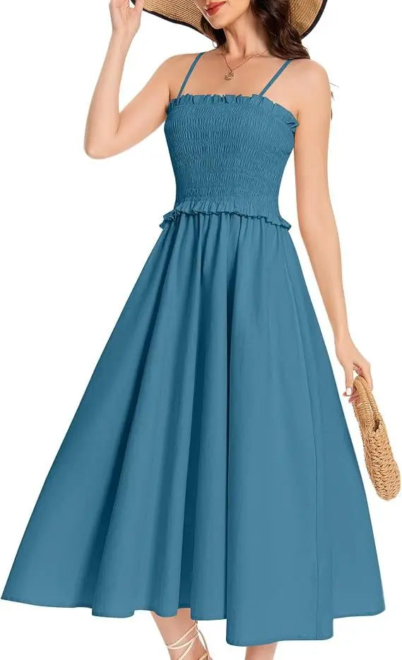 French Holiday Style Elegant Strap Cross-Border Dress