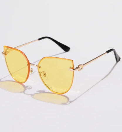 Cat Eye Vintage Rimless Sun Glasses