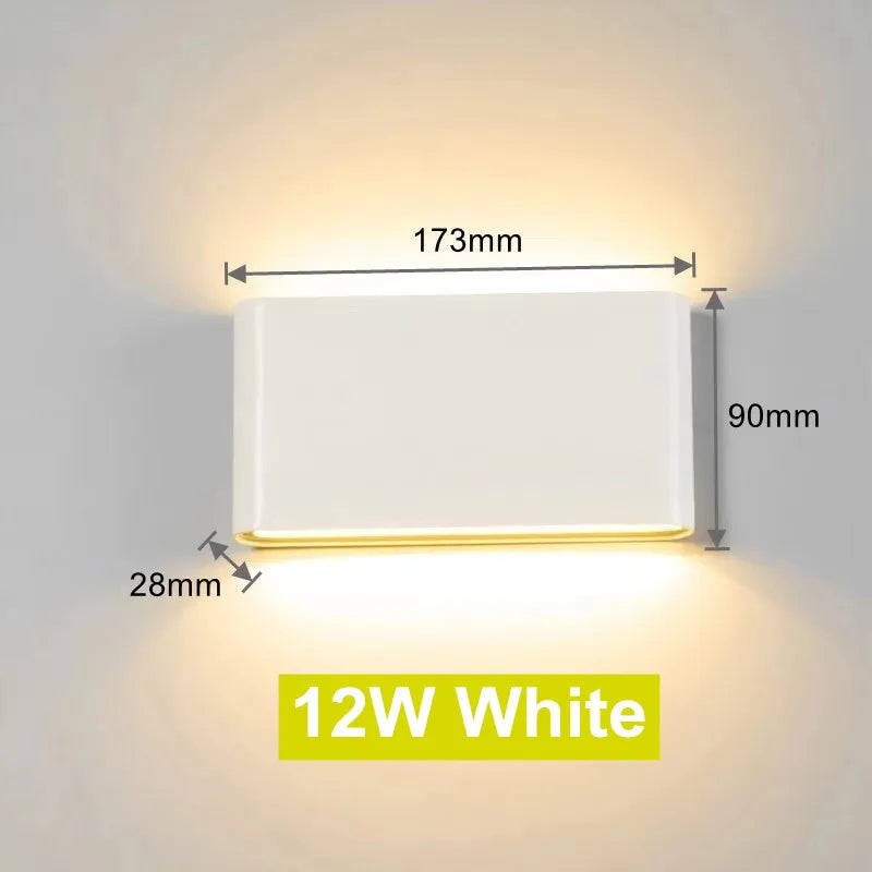 6W 12W LED Wall Lamp Outdoor Waterproof  Wall Light