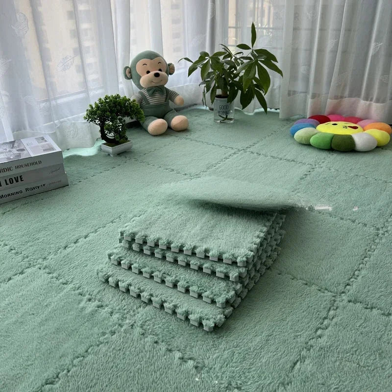 4-20 Pieces Baby Plush Activity Mat EVA Foam Soft Play Mat Baby Toy