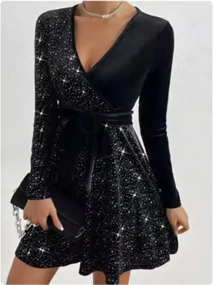 Sexy Long Sleeved Party Evening Dress