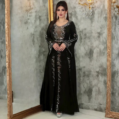 قفطان عباية مسلمة أفريقية فاخرة
