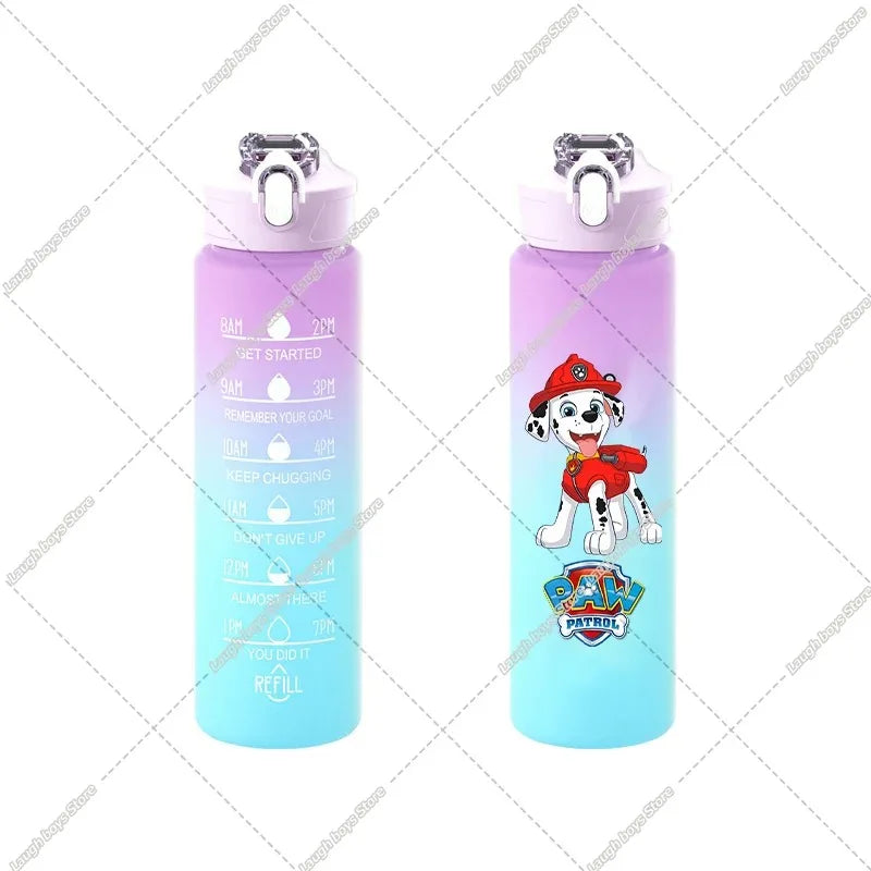 750ML PAW Patrols Gradient Color Water Cup Cartoon Print Drinking Bottle