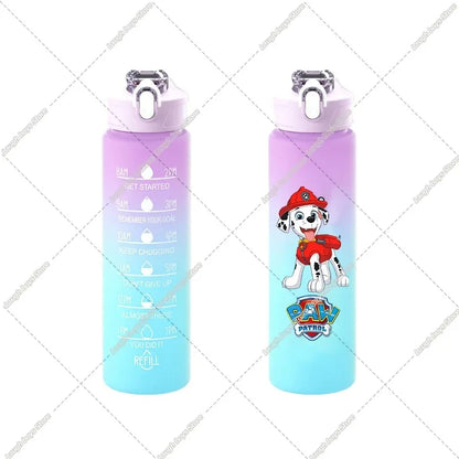 750ML PAW Patrols Gradient Color Water Cup Cartoon Print Drinking Bottle