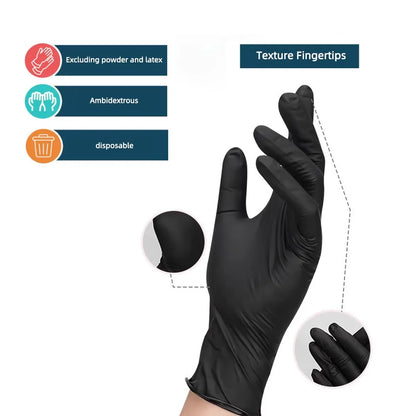 S/M/L/Xl Bag Black Pvc Disposable Cleaning Gloves