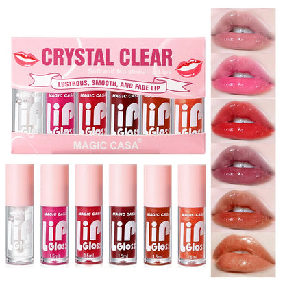 6pcs/set Jelly Lip Oil long-lasting Moisturizing