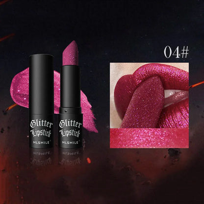 Glitter Lipstick Waterproof Diamond Pearlescent Metallic