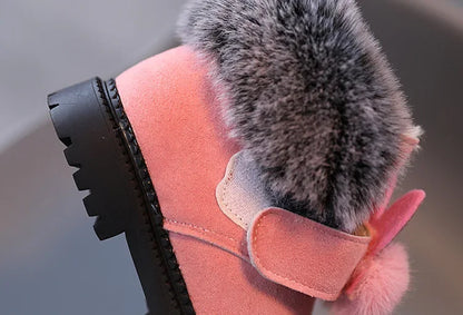 Winter Princess Snow Leather Soft Bottom Kids Boots