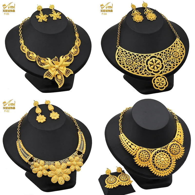African Jewelry Big Necklace Jewelry Set