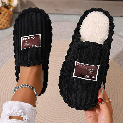 Warm Corduroy Comfort Cotton Slippers