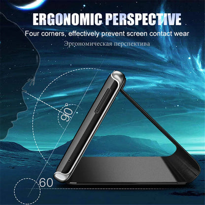Smart Mirror Flip Case For Samsung Galaxy Cover