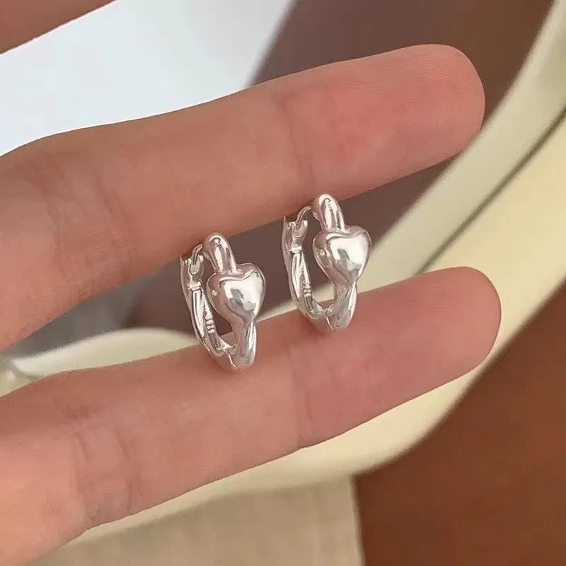 925 Sterling Silver Frosting Hoop Earrings