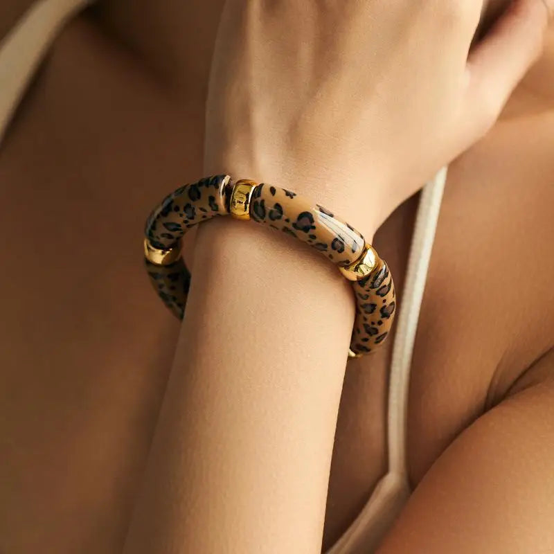 Mixed Color Bamboo Elastic Bracelets