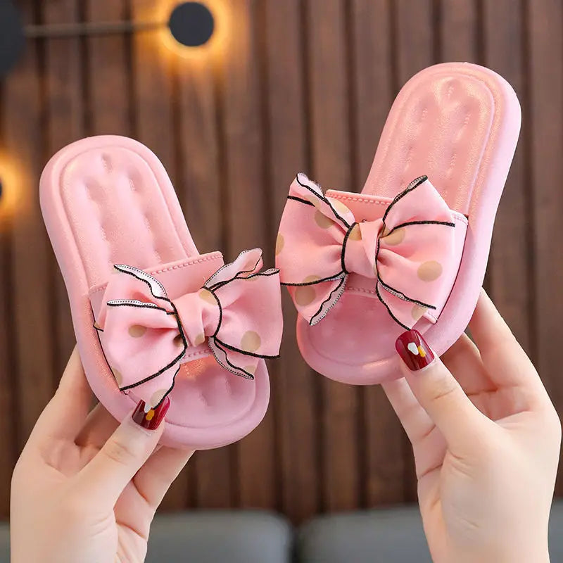 Princess Non-slip Soft Sole Bow Tie Flip Flops Slippers