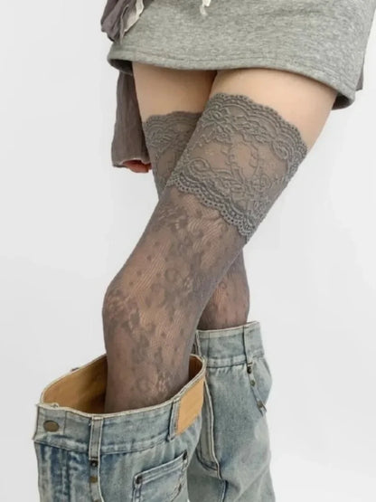 Sexy Lace Floral Fishnet Stockings Socks