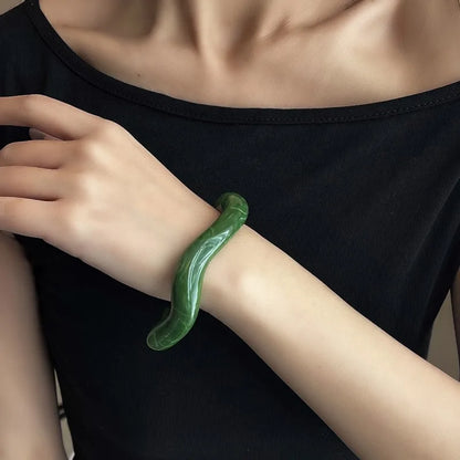 Acrylic Cuff Geometric Open Bracelet