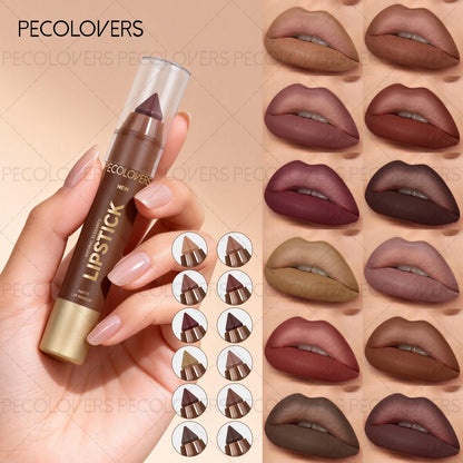 Winter Reddish Brown Lip Liner Pencil Matte Velvet Long-Wearing Makeup