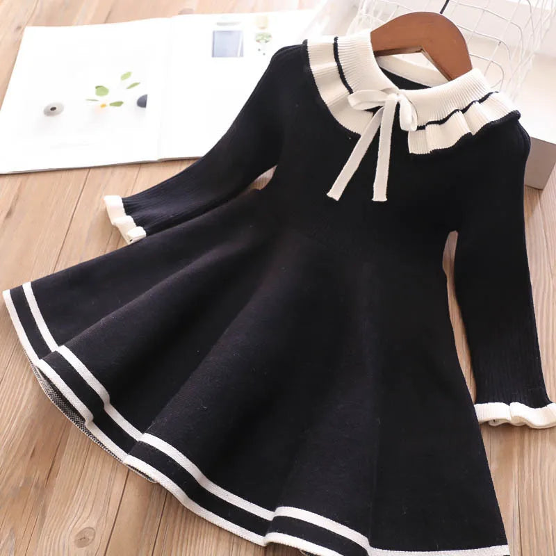 Sweater Knitted Warm Sweater Princess Dress
