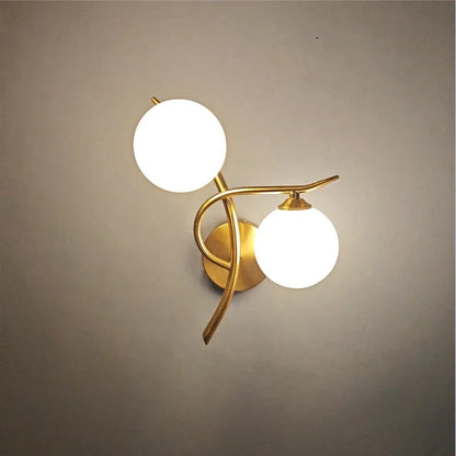 Nordic Modern Iron Wall Lamps LED Bedroom Bed Lamp Learning Corridor