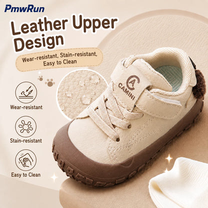 Cute Sport PU Leather Waterproof Running Footwear Toddler Sneakers