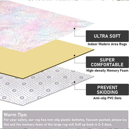 Kids Girl Rainbow Colors Carpets