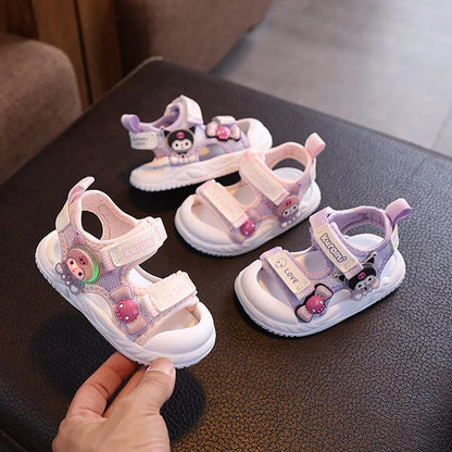 Non-Slip Closed Toe Cartoon First Walkers Shoes