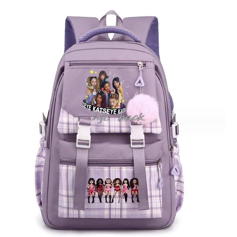 Katseye Funny Print Mochila Book Bags