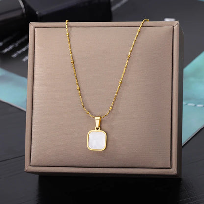 Devil's Eye Pendant Stainless Steel 18K Gold Plated Zirconia Necklace